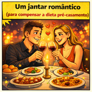 Um jantar romântico para compensar a dieta de pré-casamento