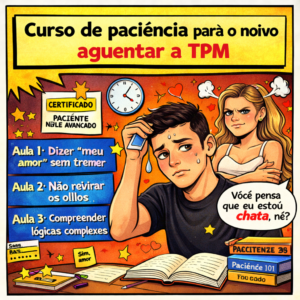 Curso de paciência para o noivo aguentar a TPM